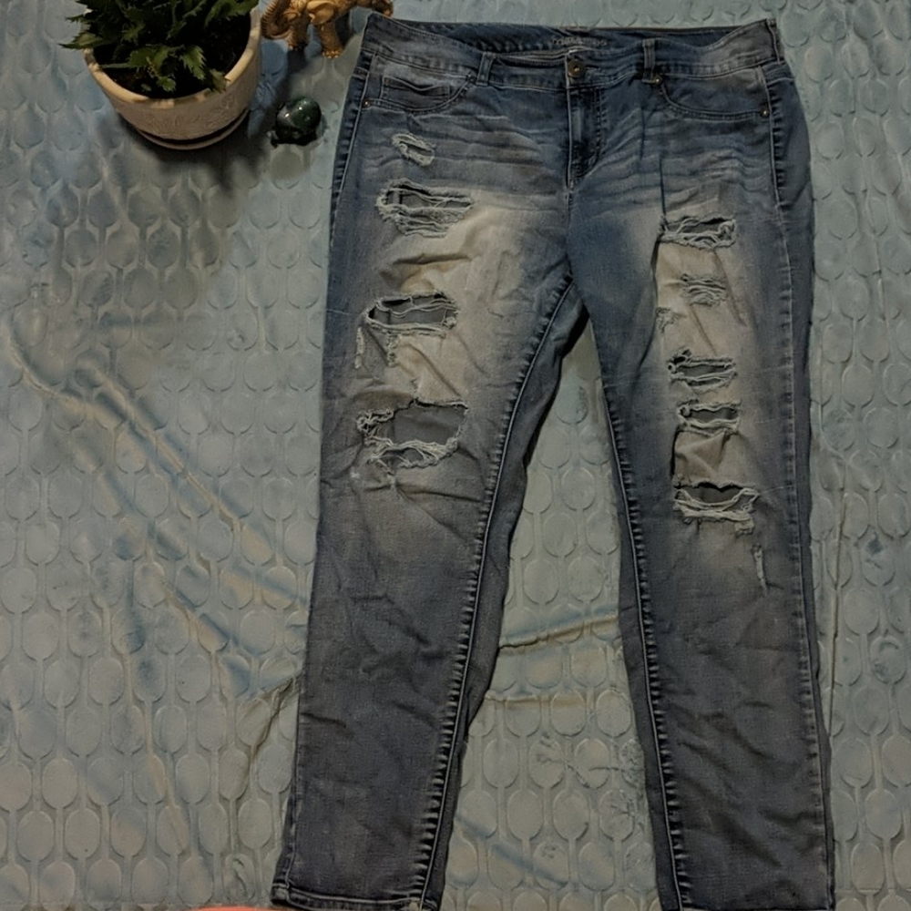 Maurices Destructed Skinny Jeans
